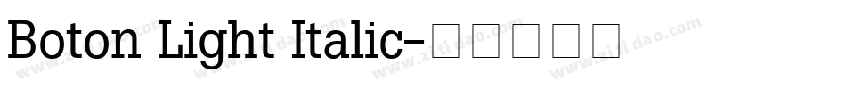 Boton Light Italic字体转换